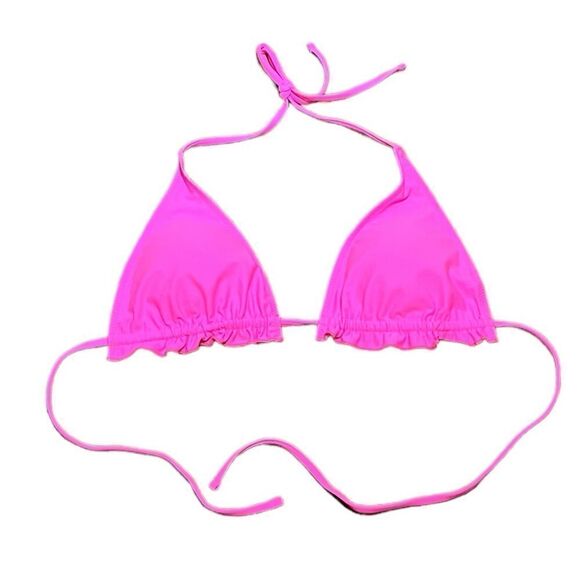 NWT Blooming Jelly Women’s Pink Triangle Slide Bikini Top, Size L, NWT - Picture 1 of 5